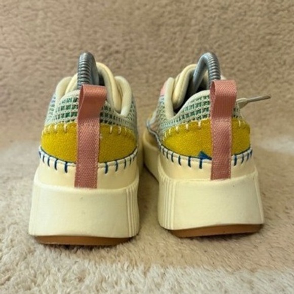 Lucky Step Air Cooled Multi Color Patchwork Platform Sneakers Womens Size 9 - Picture 5 of 10